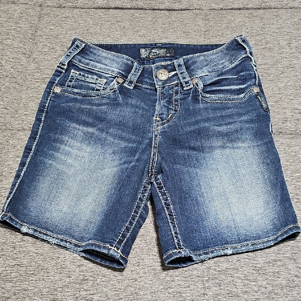 Silver Suki Short Size 25 Denim Blue Women's Shorts